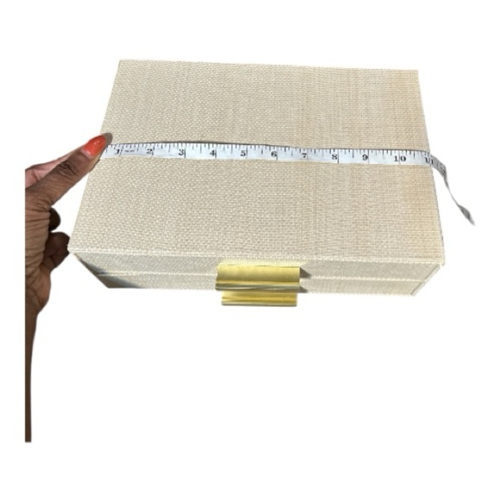 NWT Beige 2-Drawer Jewelry Organizer with Gold Handles – 11”x7”x4” - Picture 4 of 12